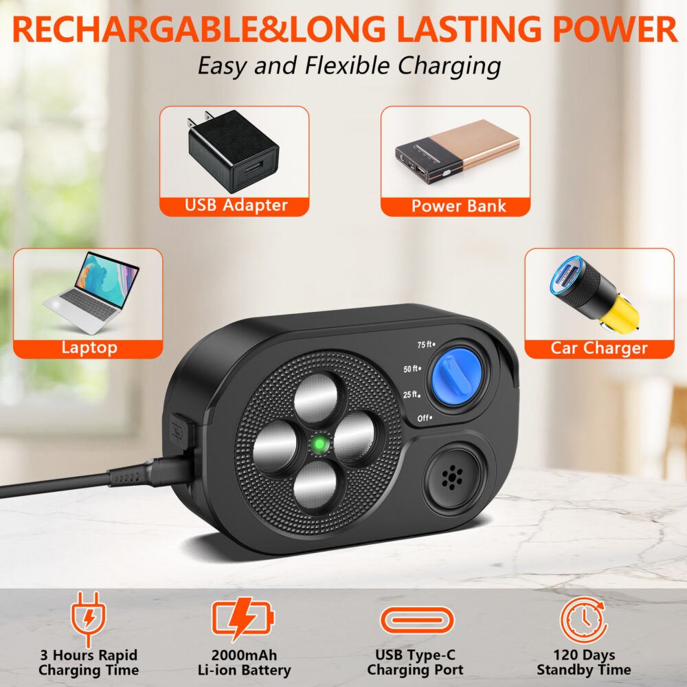 2024 Amazon new automatic ultrasonic bark stopper, dog training device, dog barking prevention, safe bark training. - Image 3