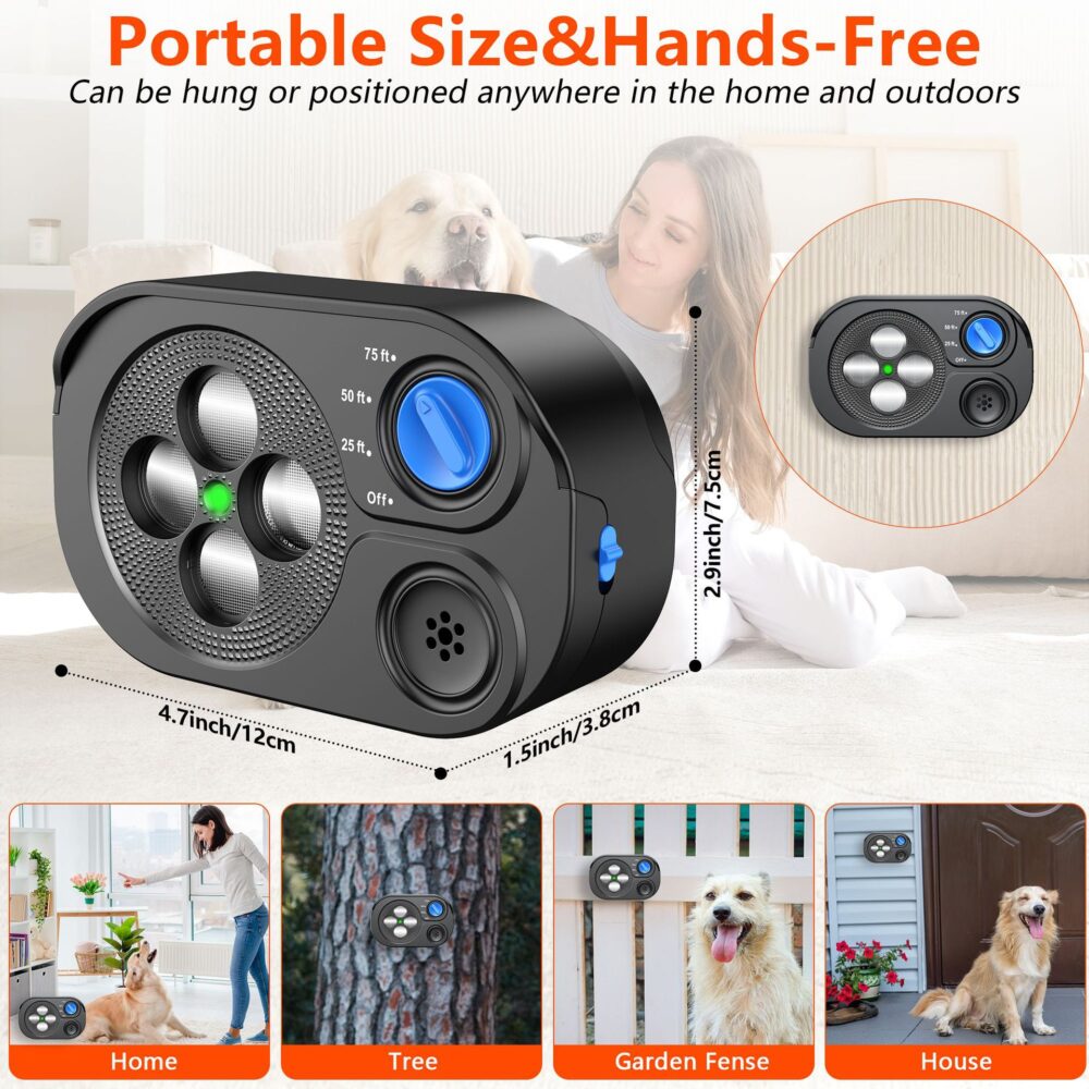 2024 Amazon new automatic ultrasonic bark stopper, dog training device, dog barking prevention, safe bark training. - Image 5