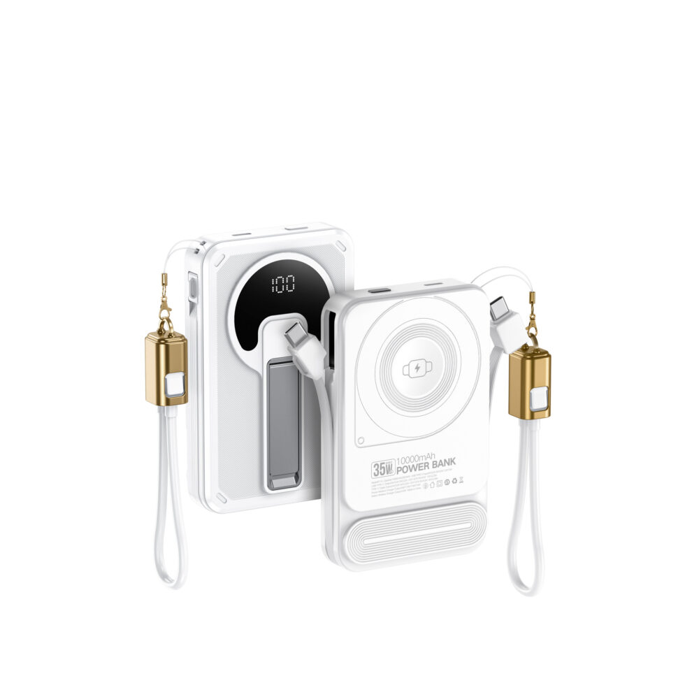 2025 new model watch wireless magnetic charging treasure four-in-one with stand built-in cable pop-up external mobile power supply - Image 4