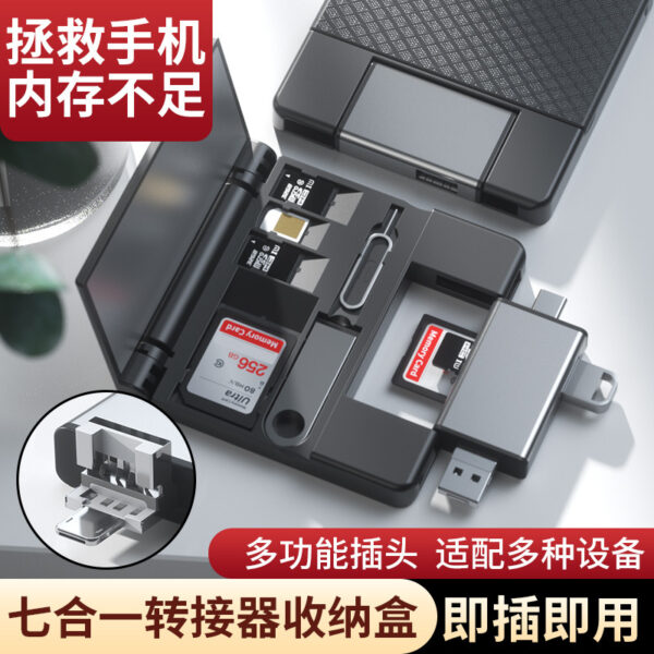 The multifunctional OTG card reader is suitable for Apple phones, OTG converter for external USB flash drives, SD, TF, and universal camera use.