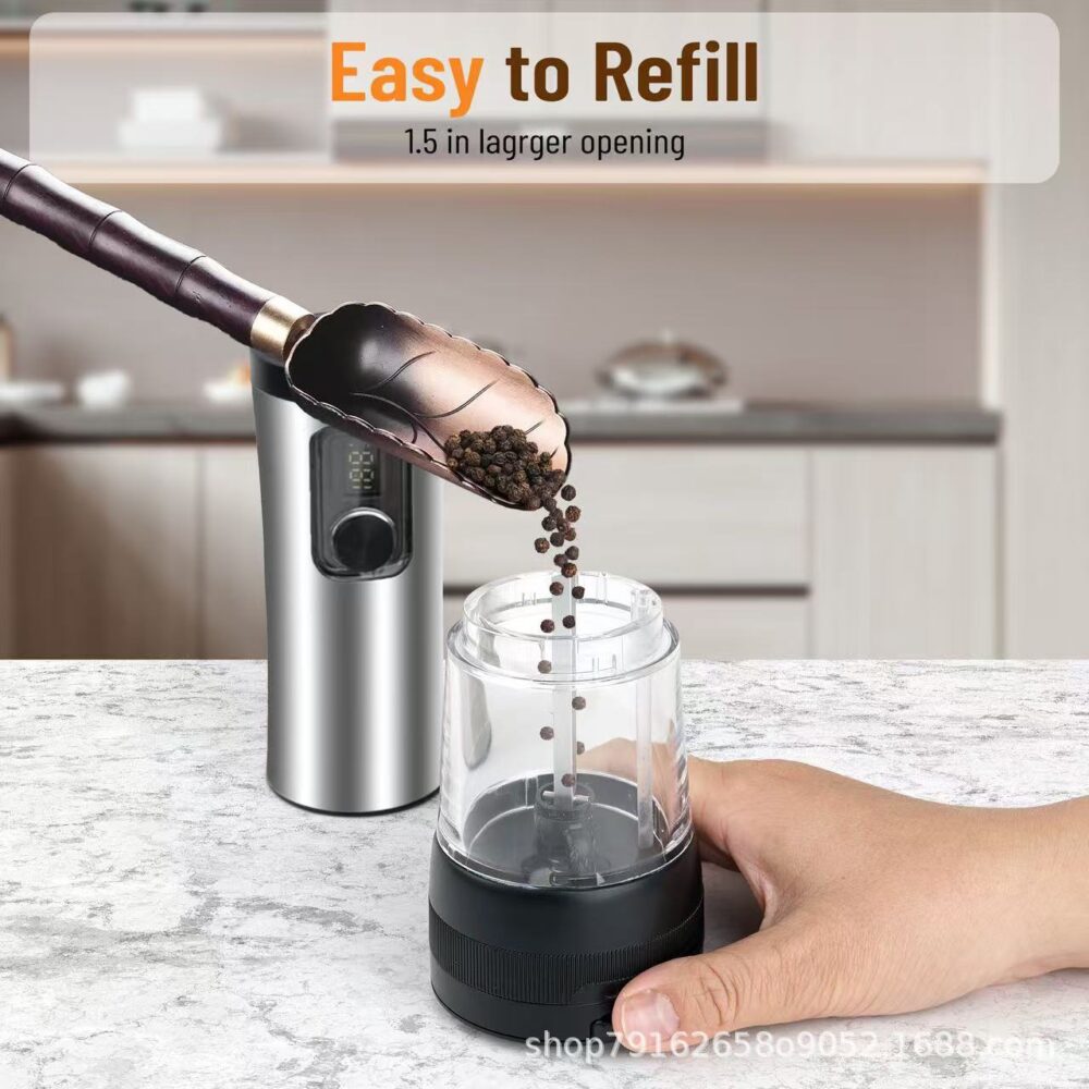 Grinder kitchen utensils electric grinder stainless steel rechargeable pepper mill electric grinder - Image 4