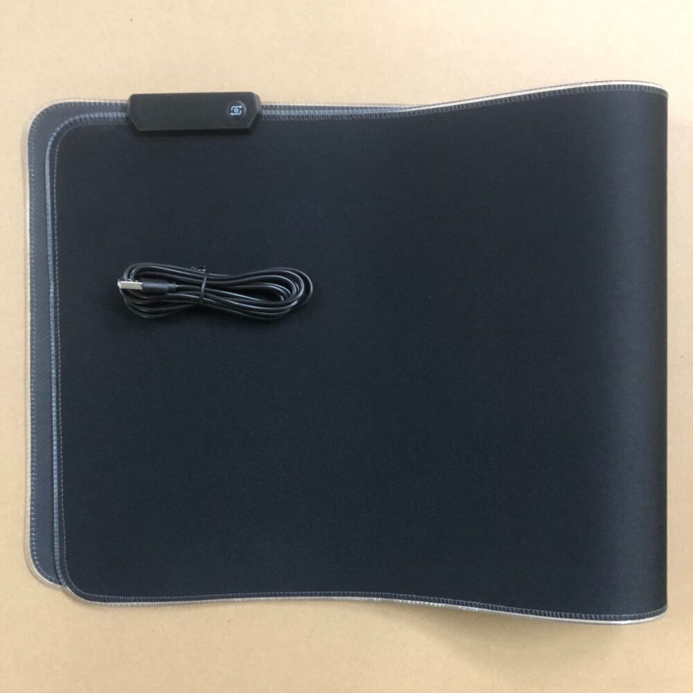 Gaming RGB glowing mouse pad, large size, thick, non-slip LED desk mat, printed design in stock. - Image 6