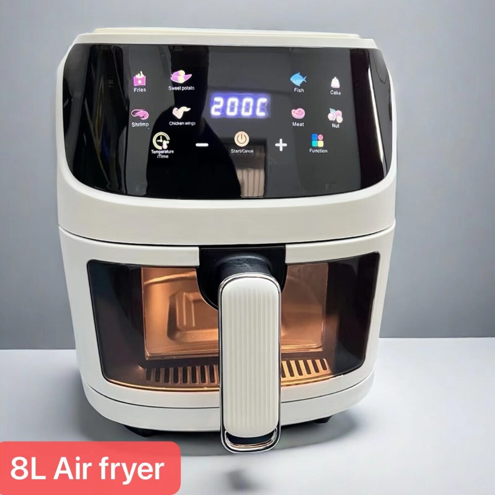 8LAirfryer فرن كهربائي ذكي عالي السعة مع شاشة تعمل باللمس ، قلاية هوائية متعددة الوظائف ، قلاية بطاطس