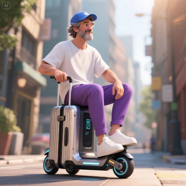 حقيبة سفر كهربائية ذكية بحجم 20 بوصة للركوب، حقيبة سحب متعددة الوظائف، حقيبة كهربائية لتقديم الهدايا، حقيبة صعود على الطائرة
