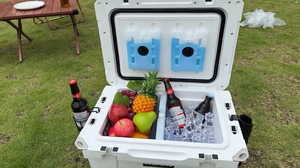 35QT/33.1L outdoor injection molded insulated foam hot-keeping box stall fresh box refrigerator sea fishing box food grade - Image 6