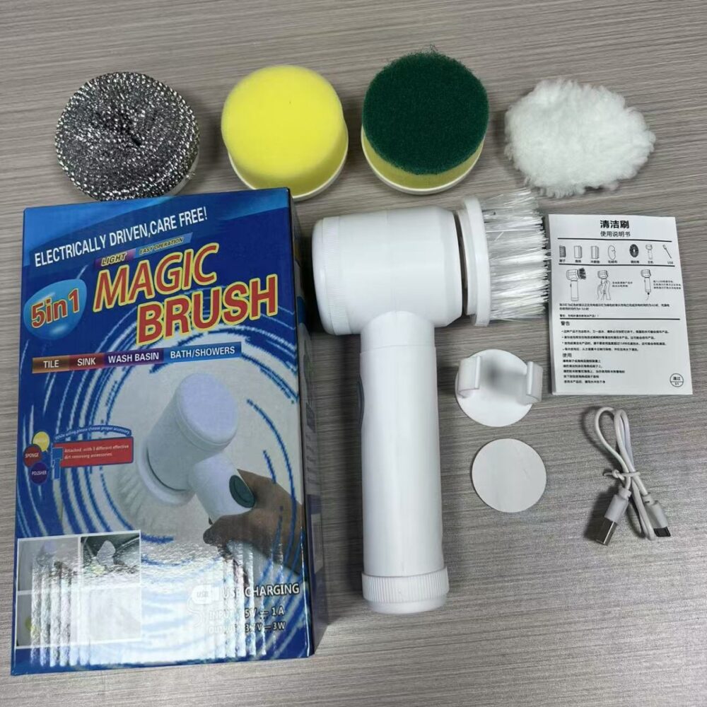 Portable electric pot brush rechargeable cleaning dish brush multifunctional handheld wireless charging pot cleaning brush kitchen pot scrubber - Image 9