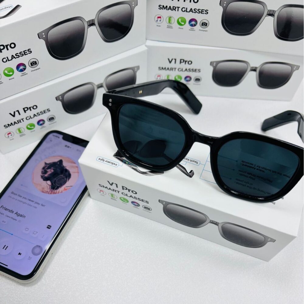 ⁦نظارات ذكية بلوتوث V1PRO من كواجيانغ شمال لتقنية الشرق الأوسط للرياضات الخارجية مضادة للضوء الأزرق⁩ - الصورة ⁦2⁩