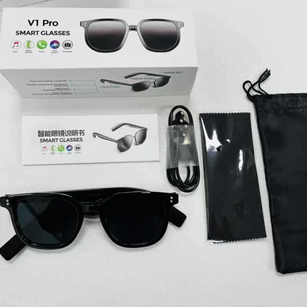 نظارات ذكية بلوتوث V1PRO من كواجيانغ شمال لتقنية الشرق الأوسط للرياضات الخارجية مضادة للضوء الأزرق